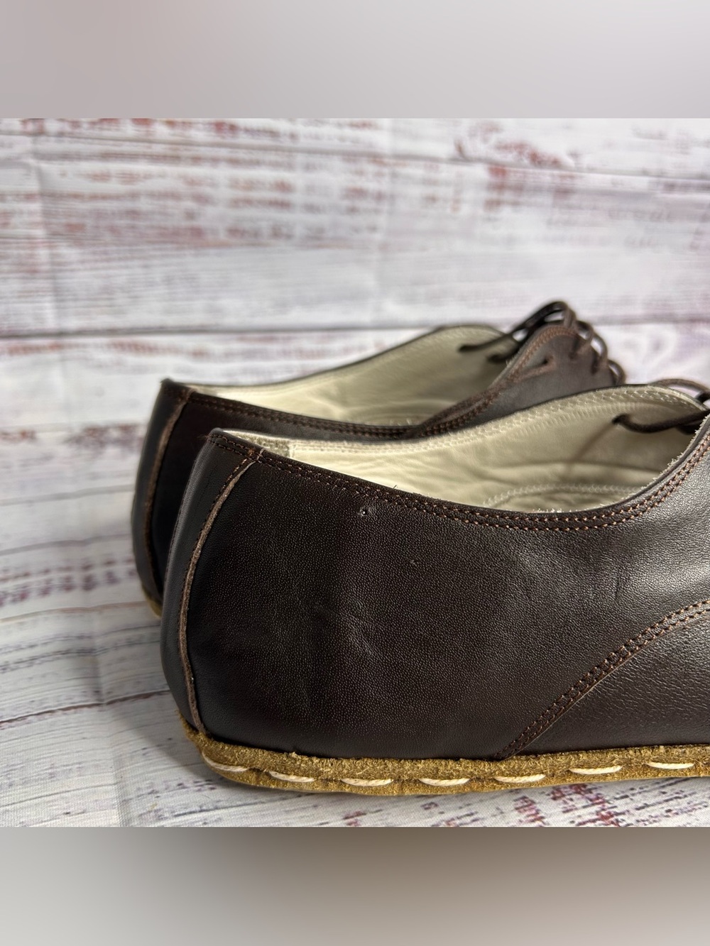 Earthing Harmony Handcrafted Lace Up Leather Shoes Women’s Size 41 (10-10.5) - Picture 8 of 8